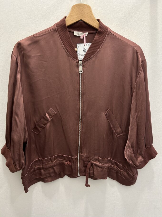 Bomber Raso Rosa Antiguo
