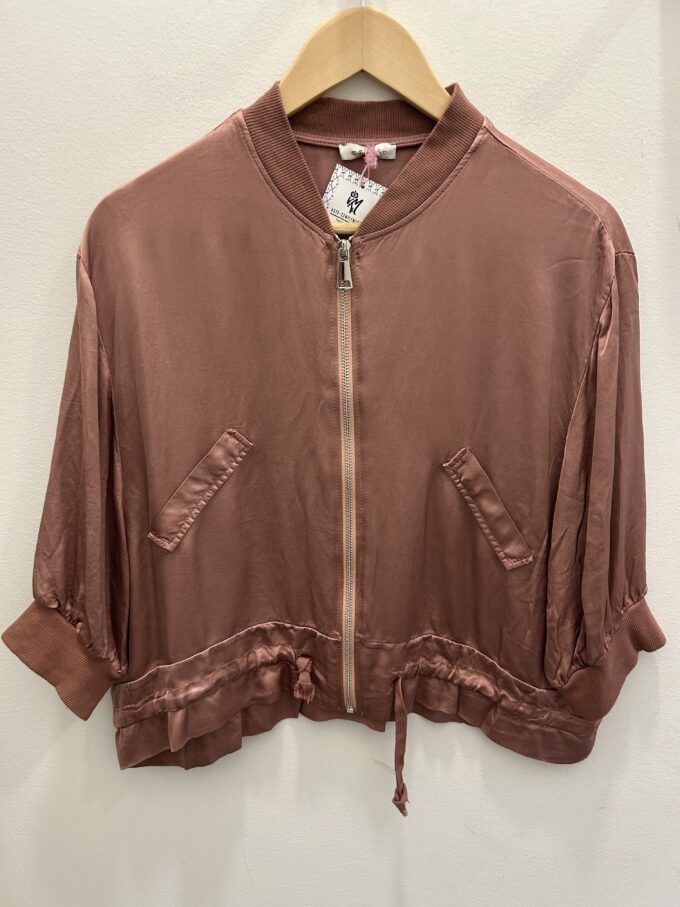 Bomber Raso Rosa Maquillaje