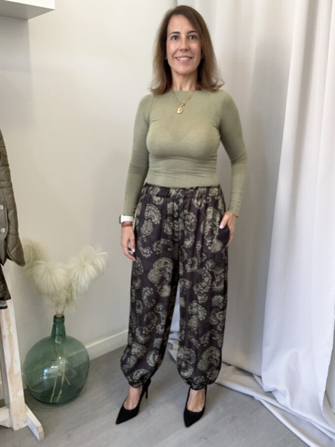 Pantalón Bombacho Cashmire Marrón