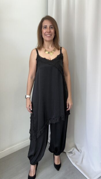 Lencero Asimétrico Largo Negro