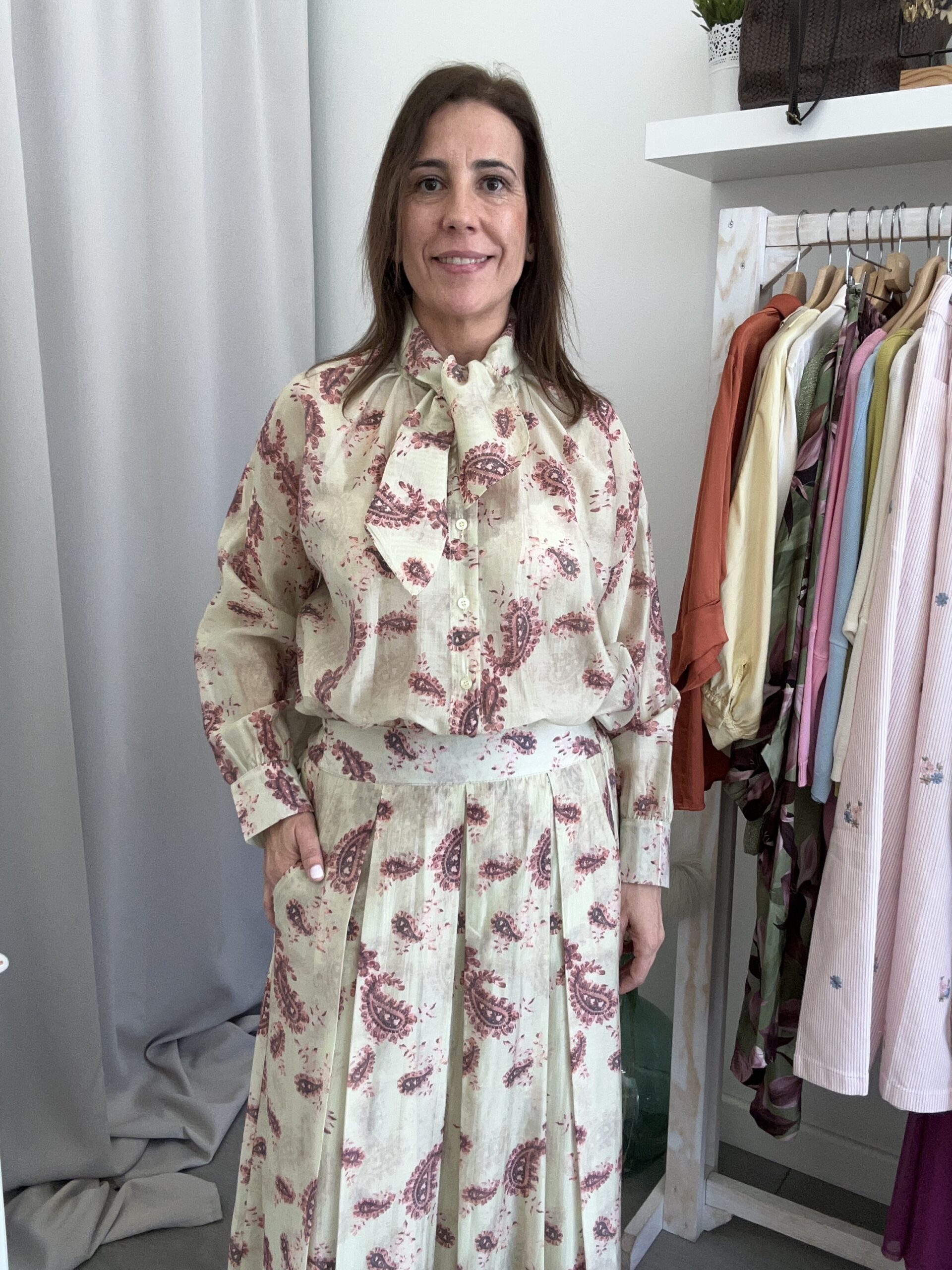 Falda Tablas Cashmire Verde