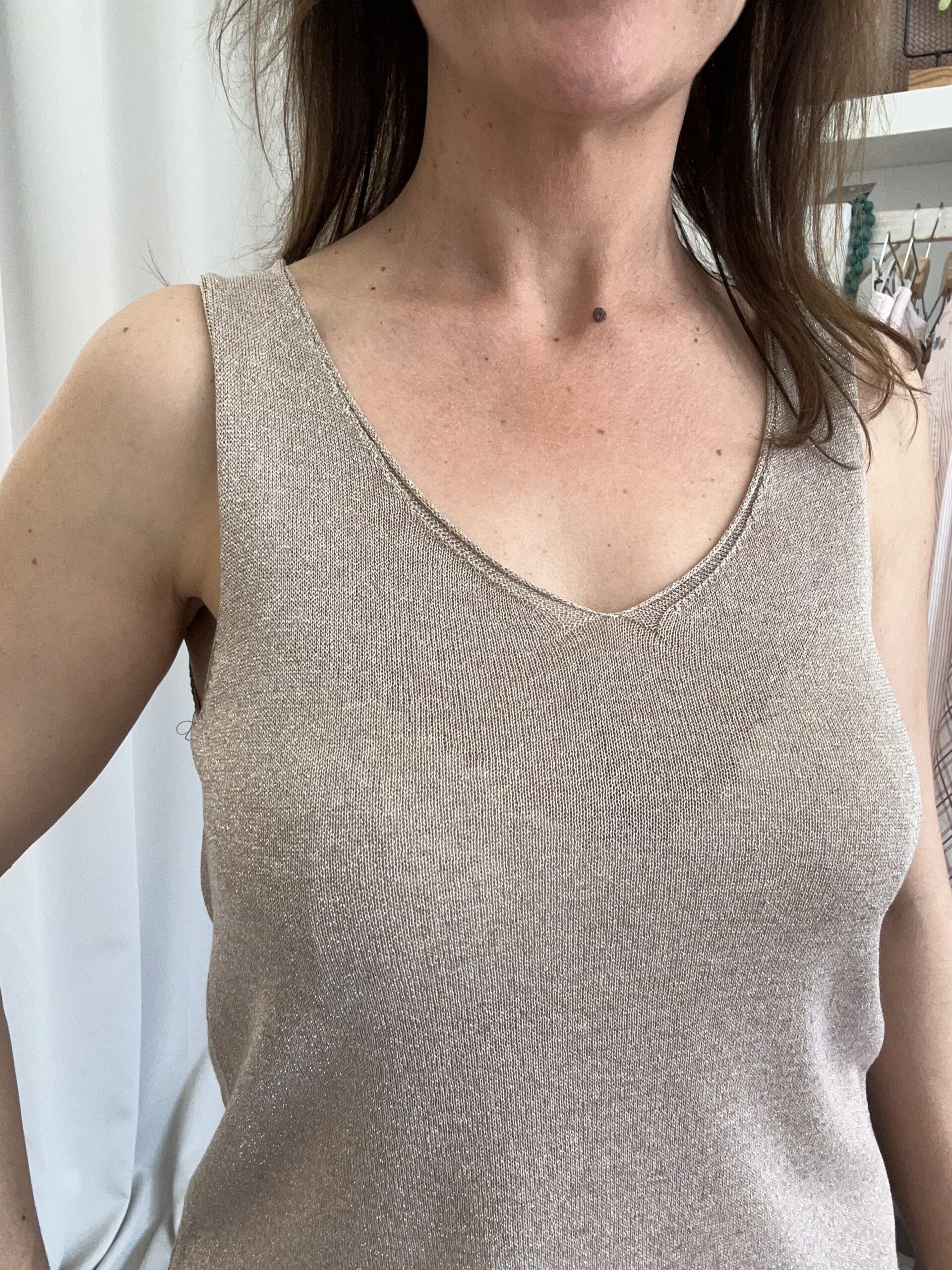 Top Lurex Pico Taupe