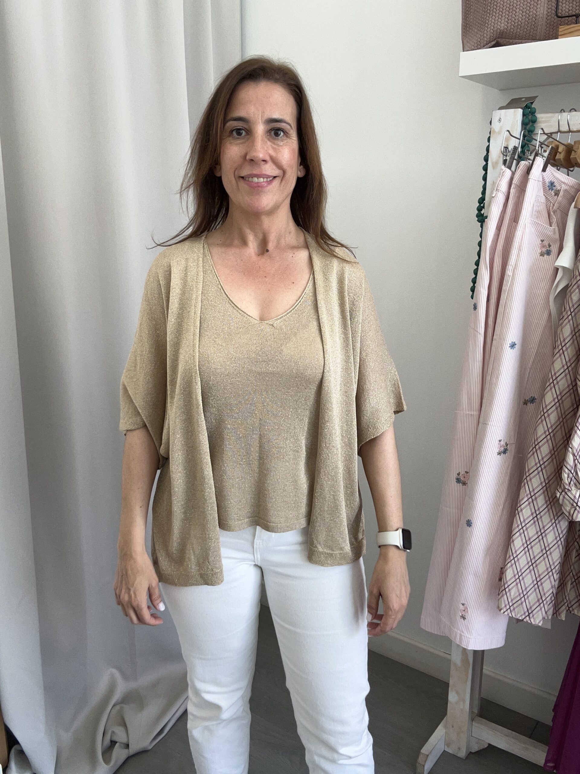 Kimono Punto Lurex Dorado