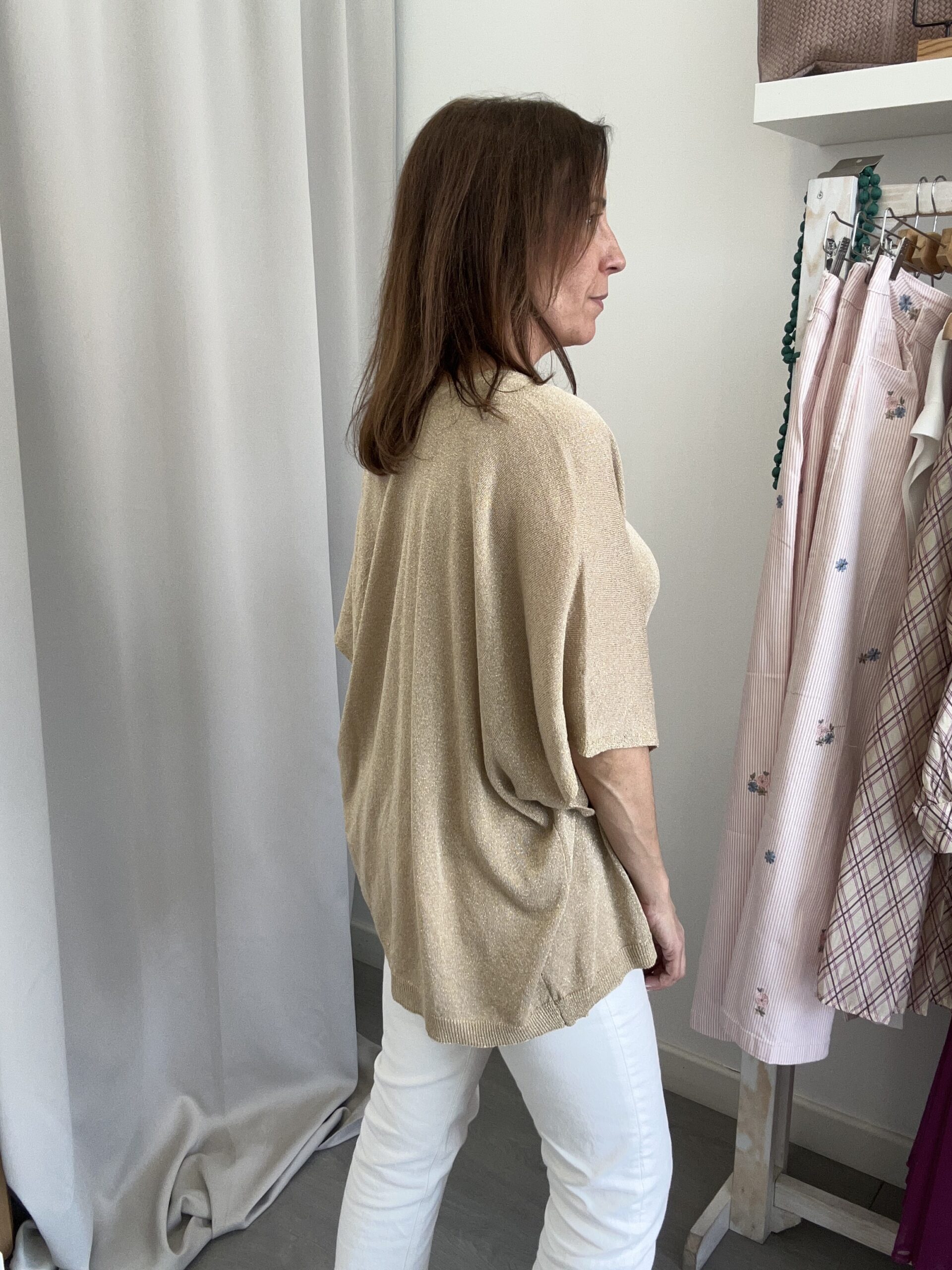 Kimono Punto Lurex Dorado