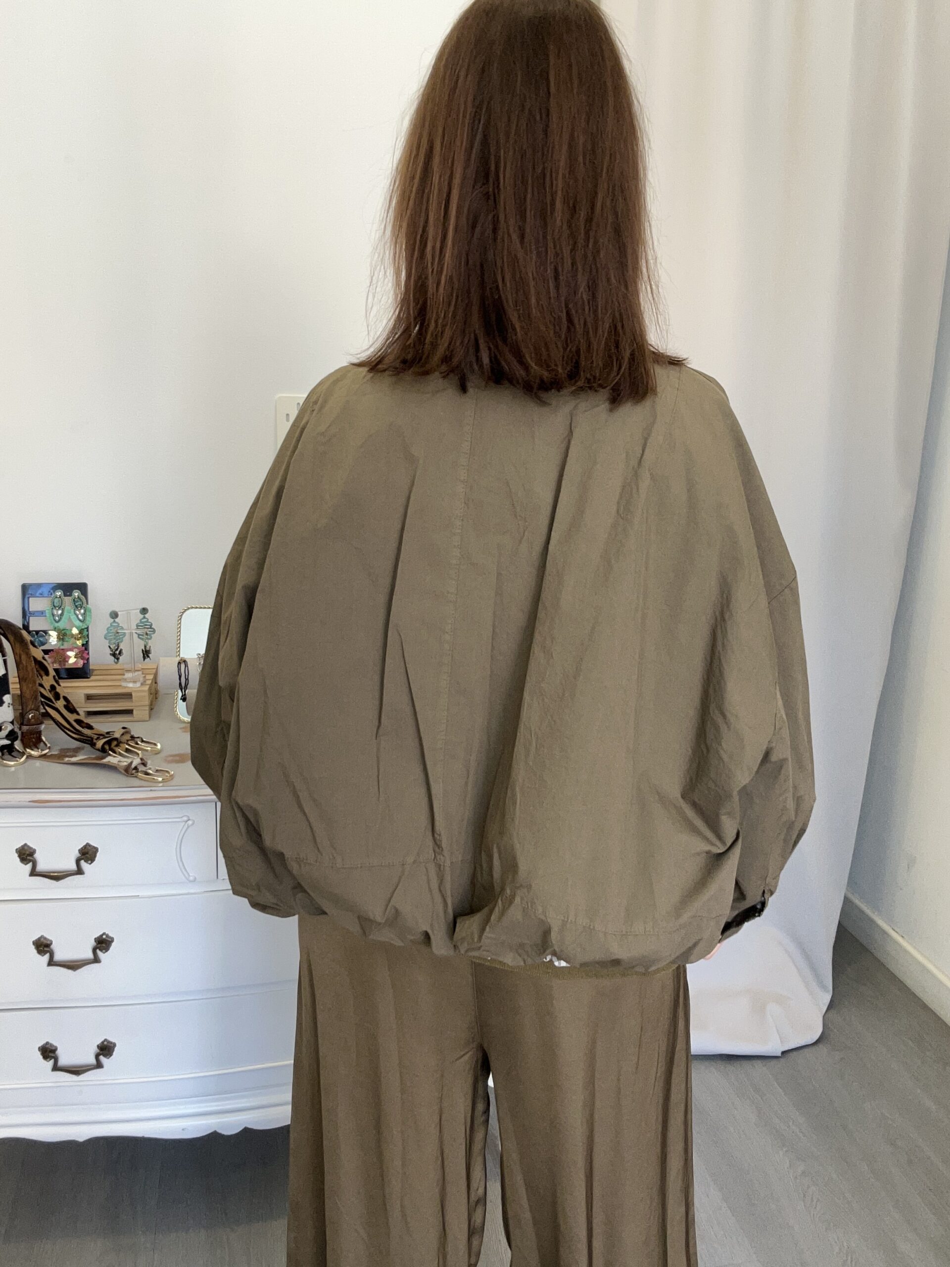 Chaqueta Oversize Básica Verde