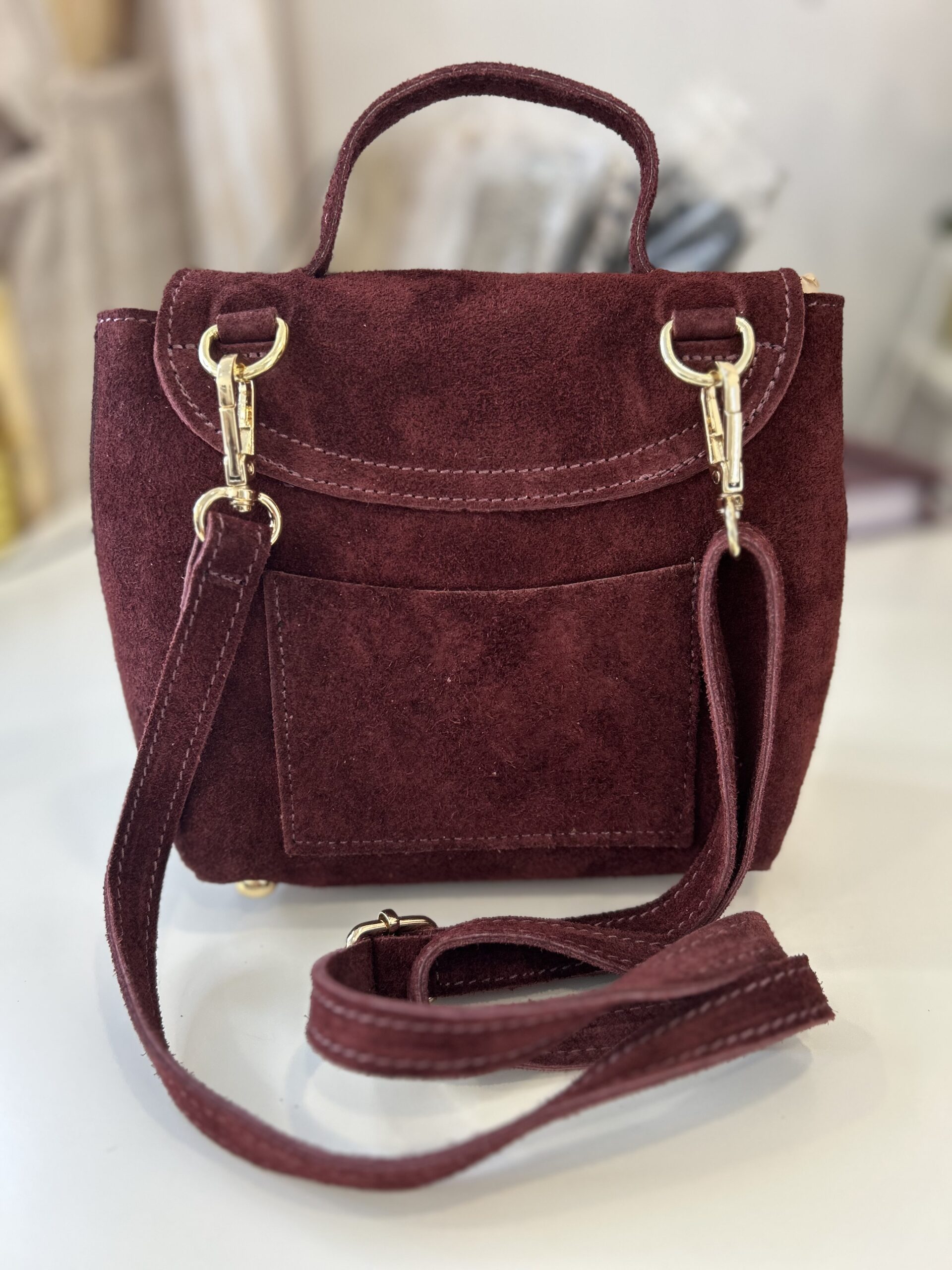 bolso Caramel Serraje Granate